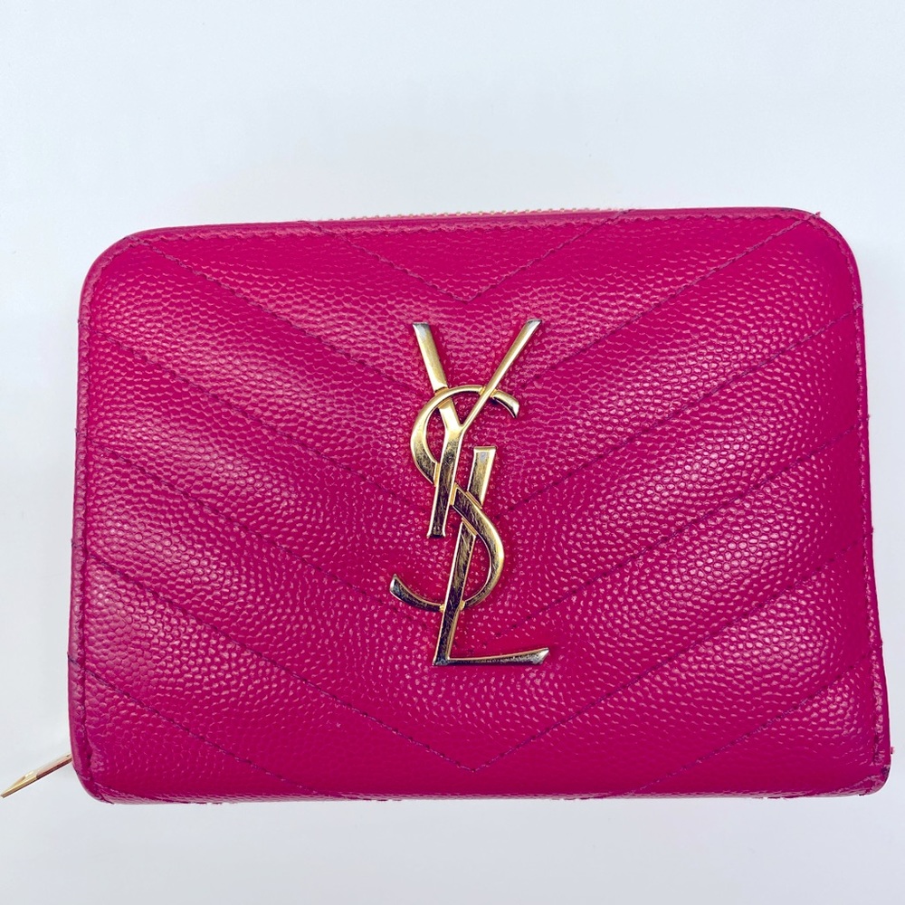 YSL Compact Zip Around Wallet